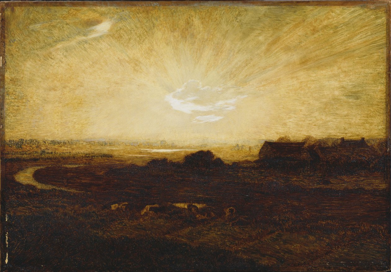 Landscape at Sunset by Marie Auguste Emile Rene Menard