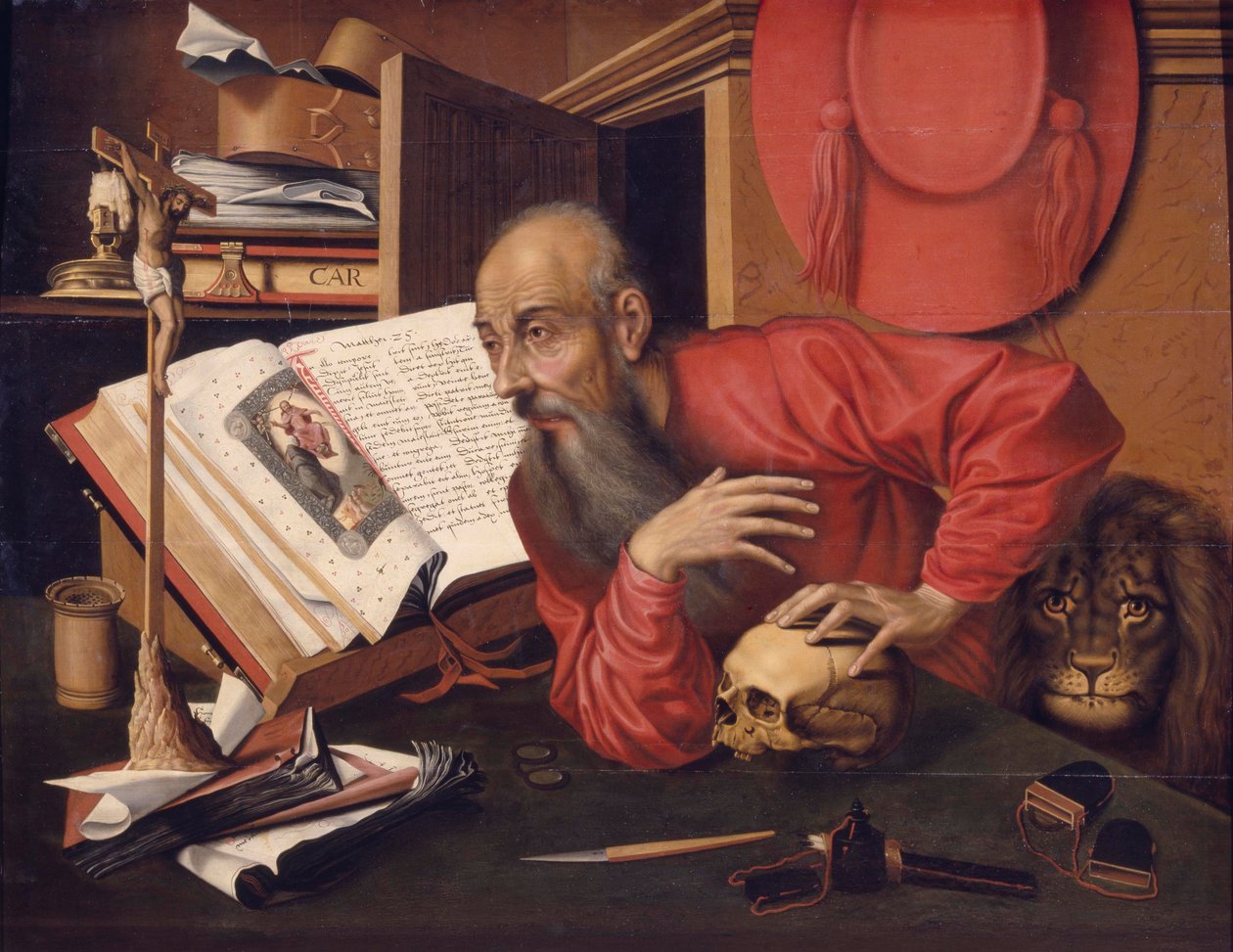 St Jerome by Marinus van follower of Reymerswaele