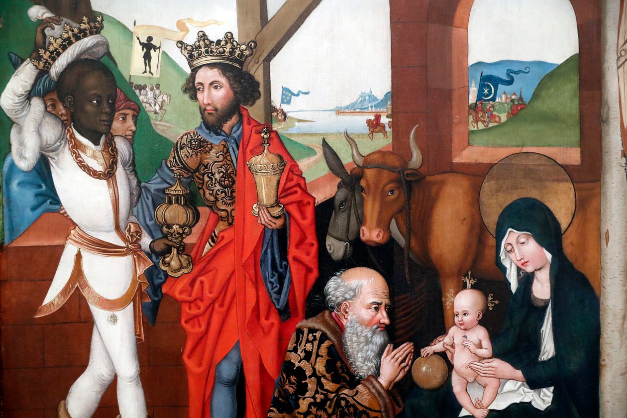 Nativity, Adoration of the Child Jesus by the Three Wise Men by Martin Schongauer