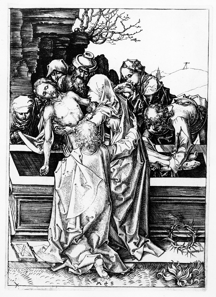 The Entombment by Martin Schongauer
