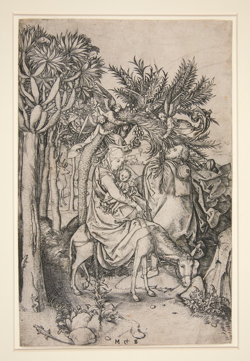 The Flight into Egypt by Martin Schongauer