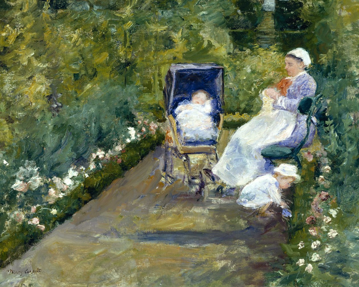 Children in a Garden by Mary Cassatt