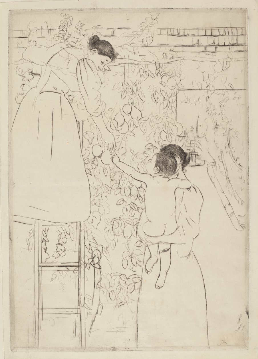Gathering Fruit by Mary Cassatt