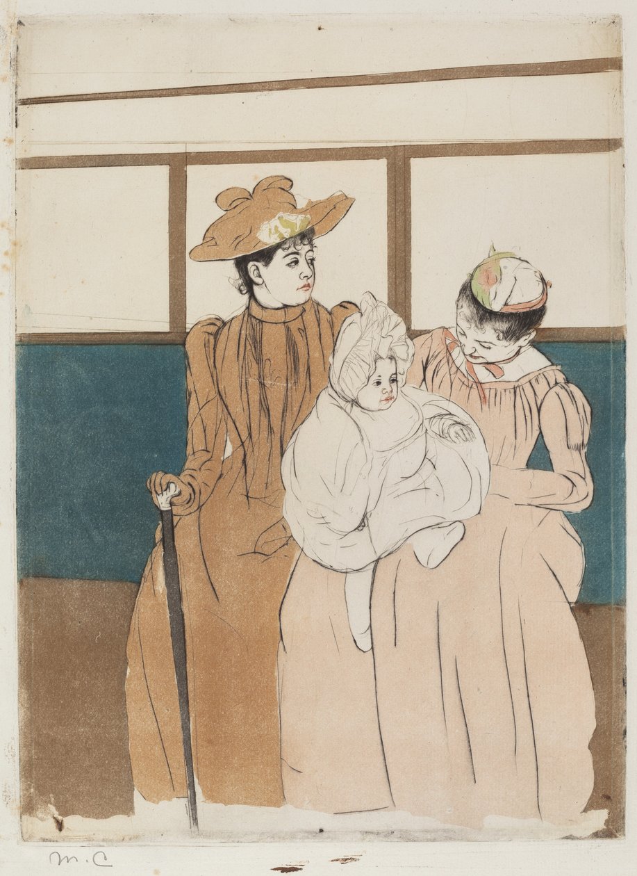 In the Omnibus by Mary Cassatt