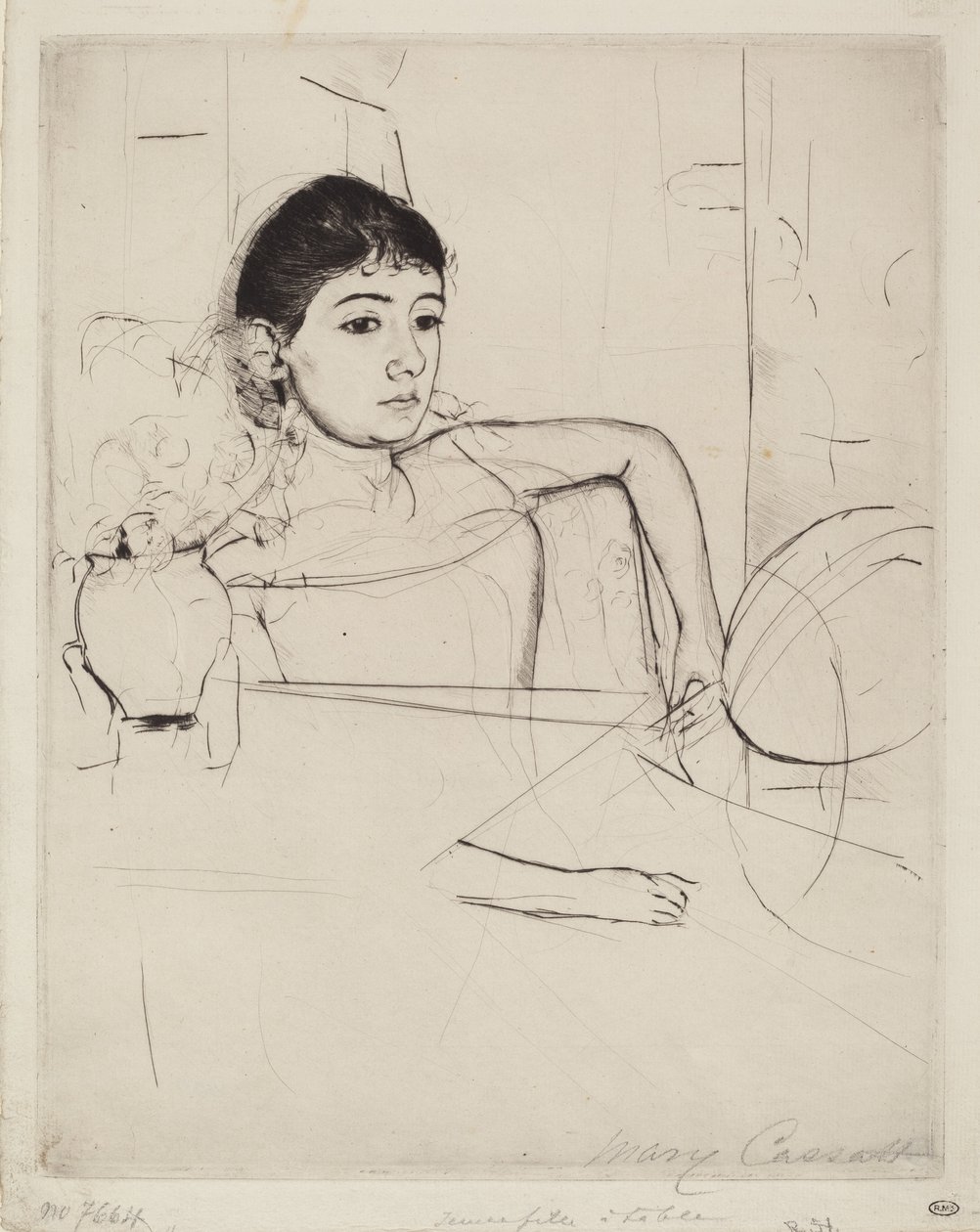 Mimi as a Brunette by Mary Cassatt