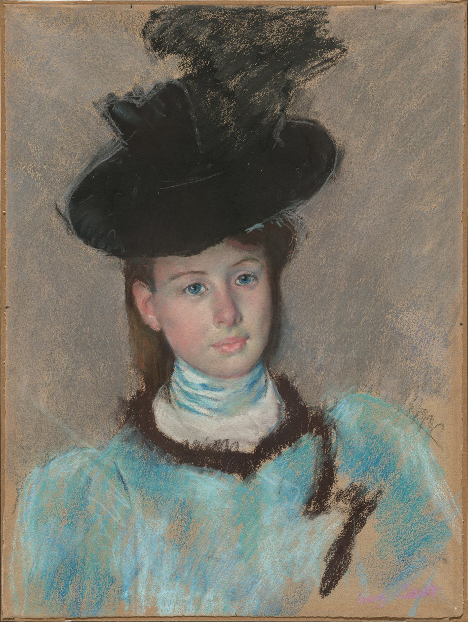 The Black Hat by Mary Cassatt