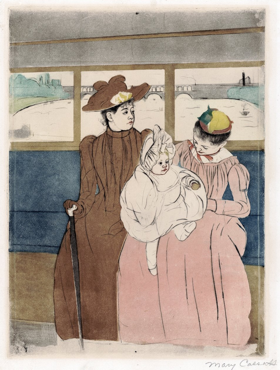 In the omnibus by Mary Stevenson Cassatt