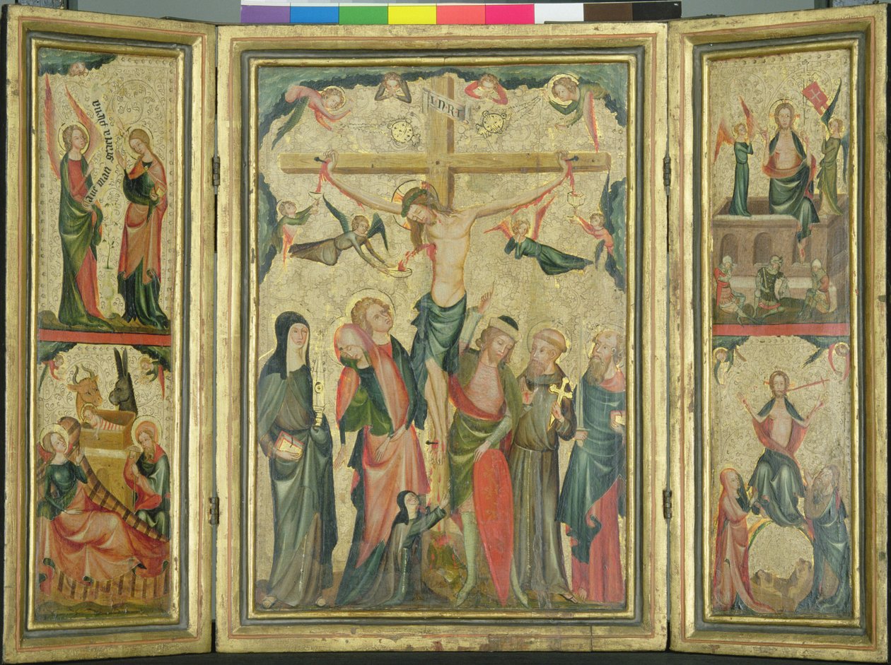 Triptych Depicting the Crucifixion of Christ by Master of Cologne