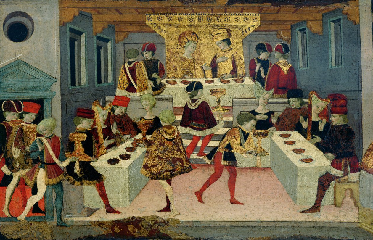 The Story of Alatiel Tavoli: detail of the banquet (detail) by Master of the Jarves Chest