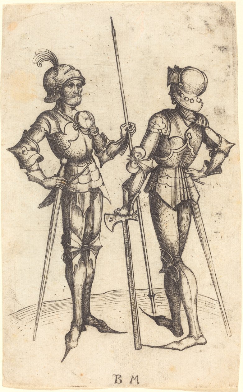 Two Men in Armour by Master BM