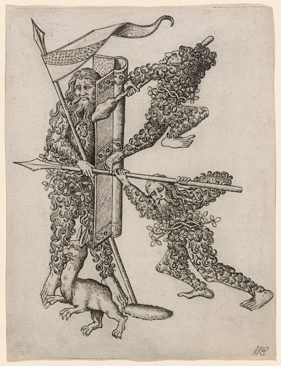 The Letter "K" by Master E.S.