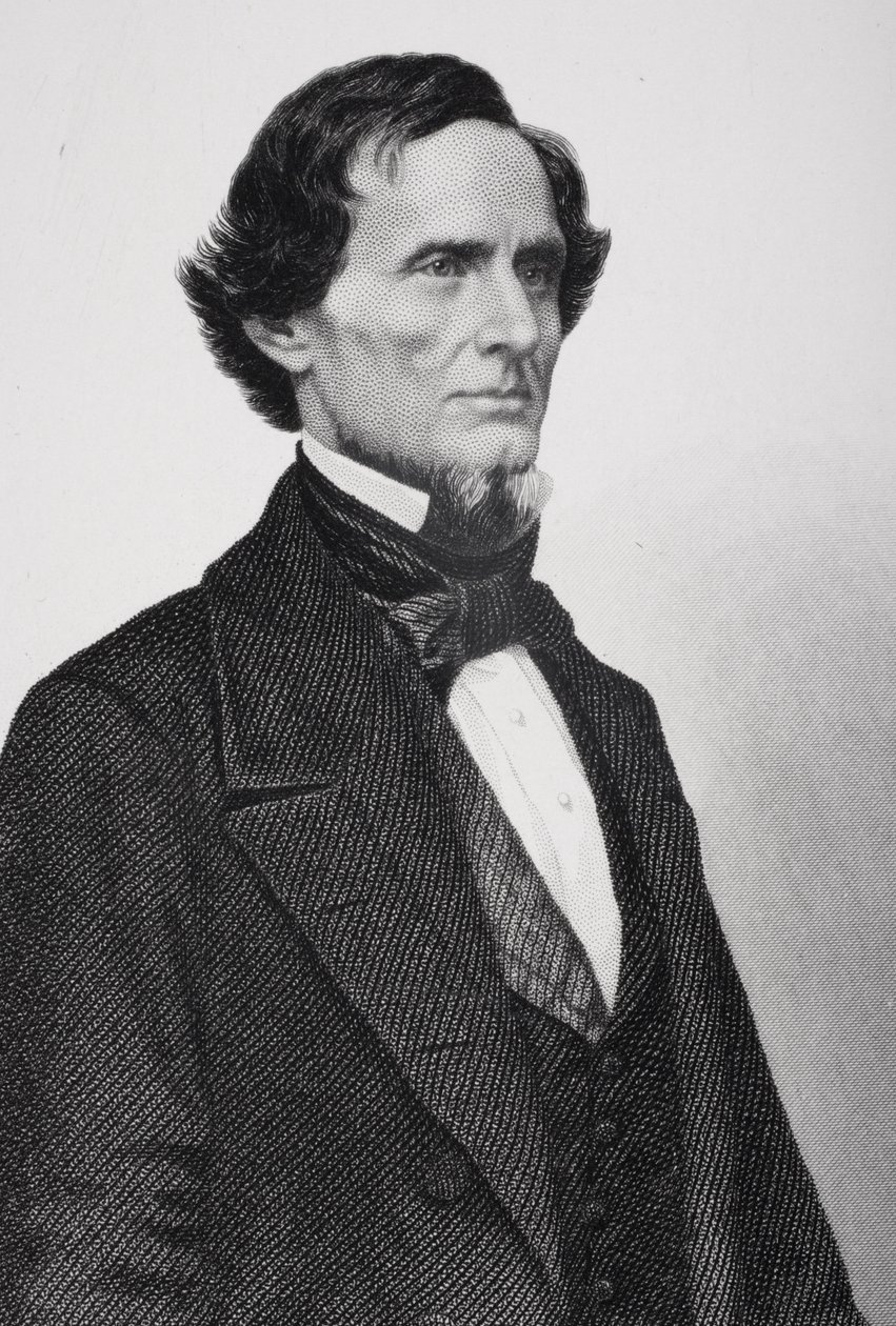 Portrait of Jefferson Davis (detail) by Mathew B. Brady