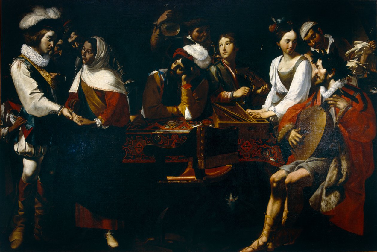 Tasso at the Court of Ferrara (or Allegory of the Five Senses) by Mattia Preti