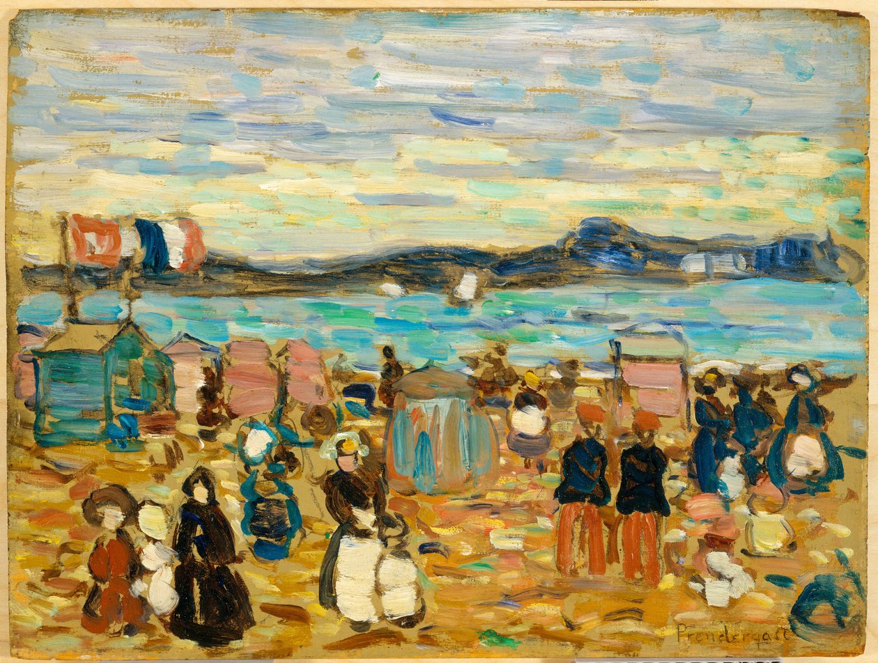 Bathing Tents, St. Malo, 1907 by Maurice Brazil Prendergast