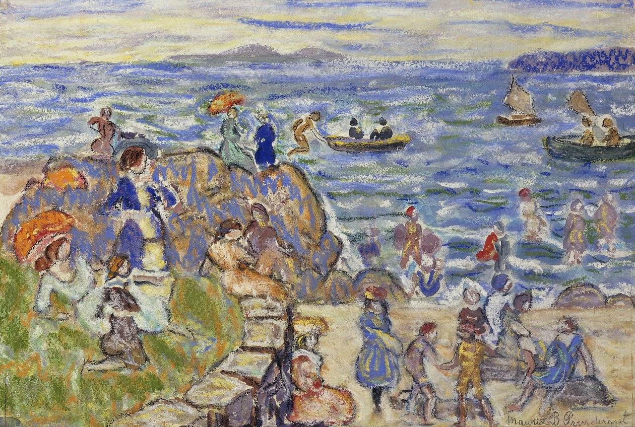 Massachusetts Beach Scene by Maurice Brazil Prendergast