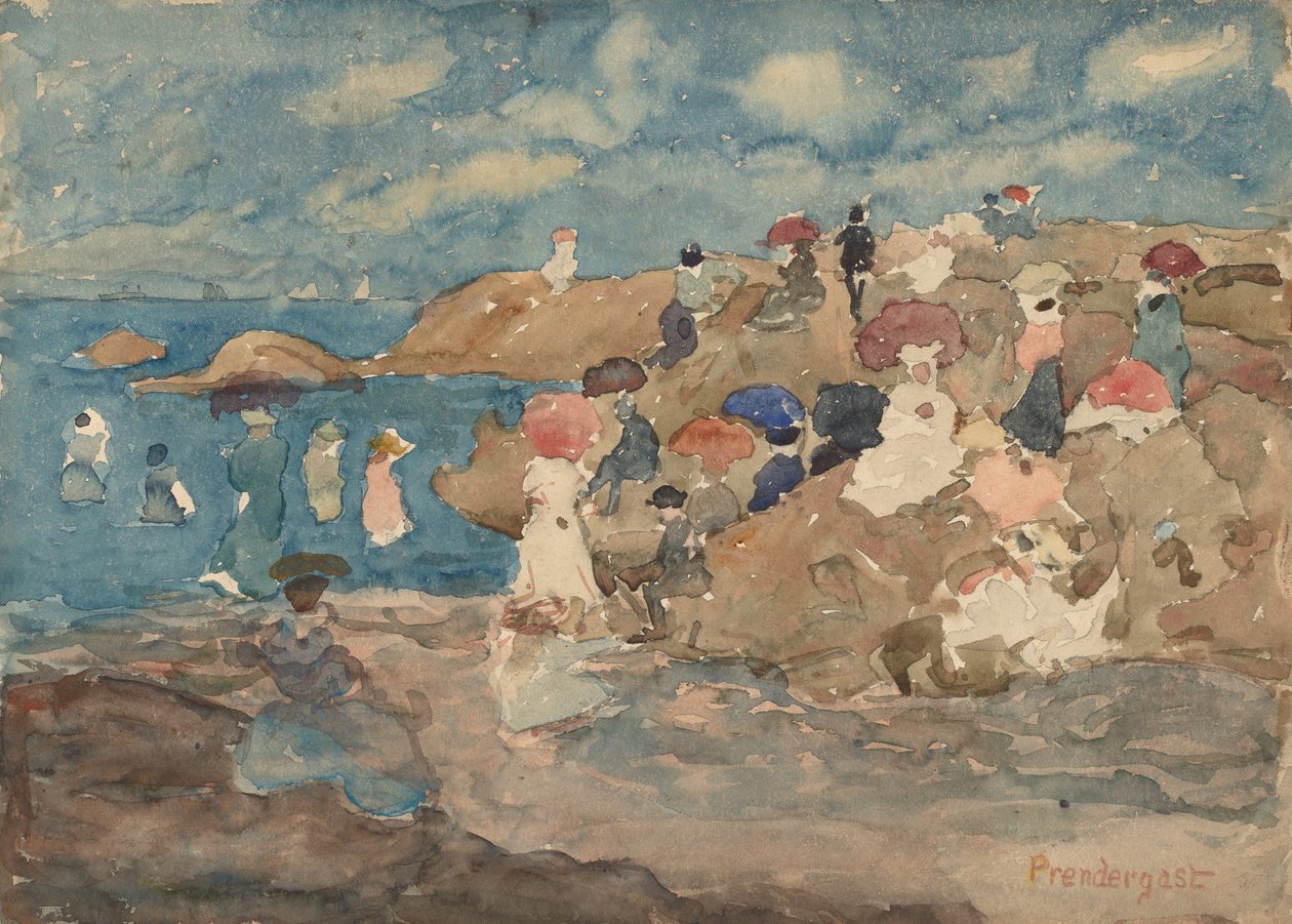 Revere Beach, c. 1896 by Maurice Brazil Prendergast