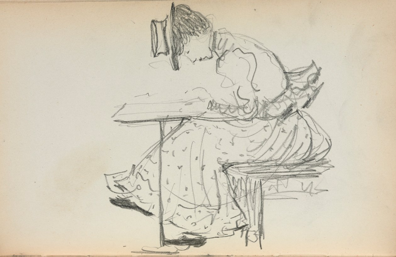 Italian Sketchbook: Seated Woman (page 107) by Maurice Prendergast