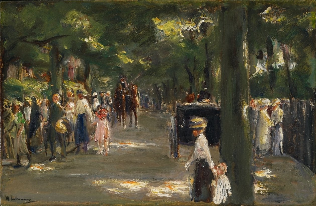 The Great Seestraße in Wannsee with Walkers by Max Liebermann