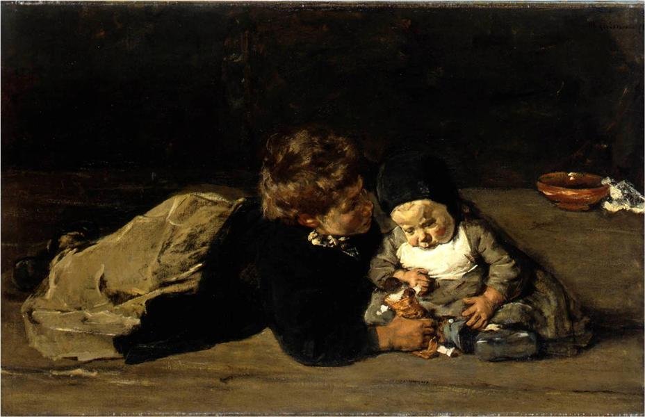Siblings by Max Liebermann