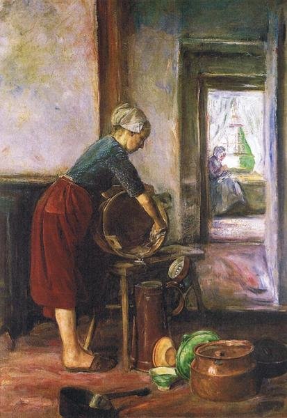 In the Kitchen by Max Liebermann