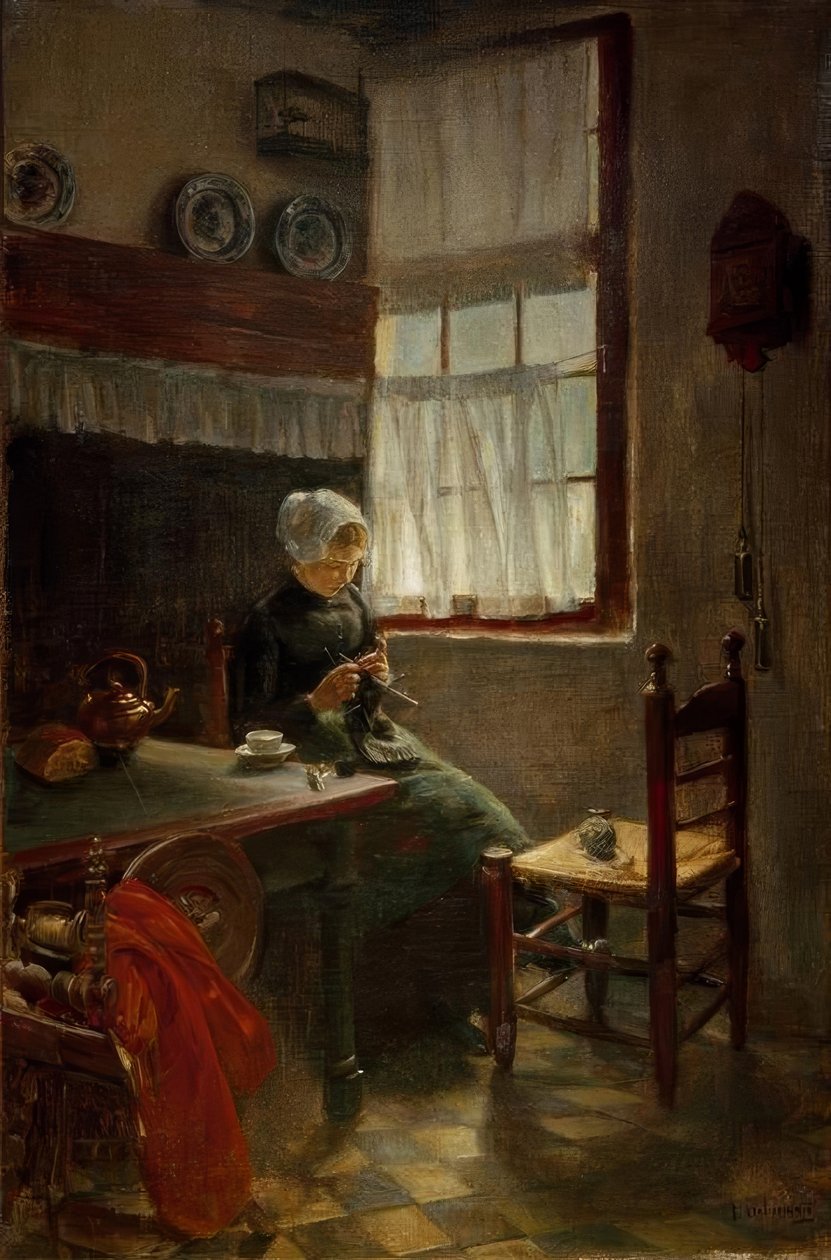 Quiet Work by Max Liebermann
