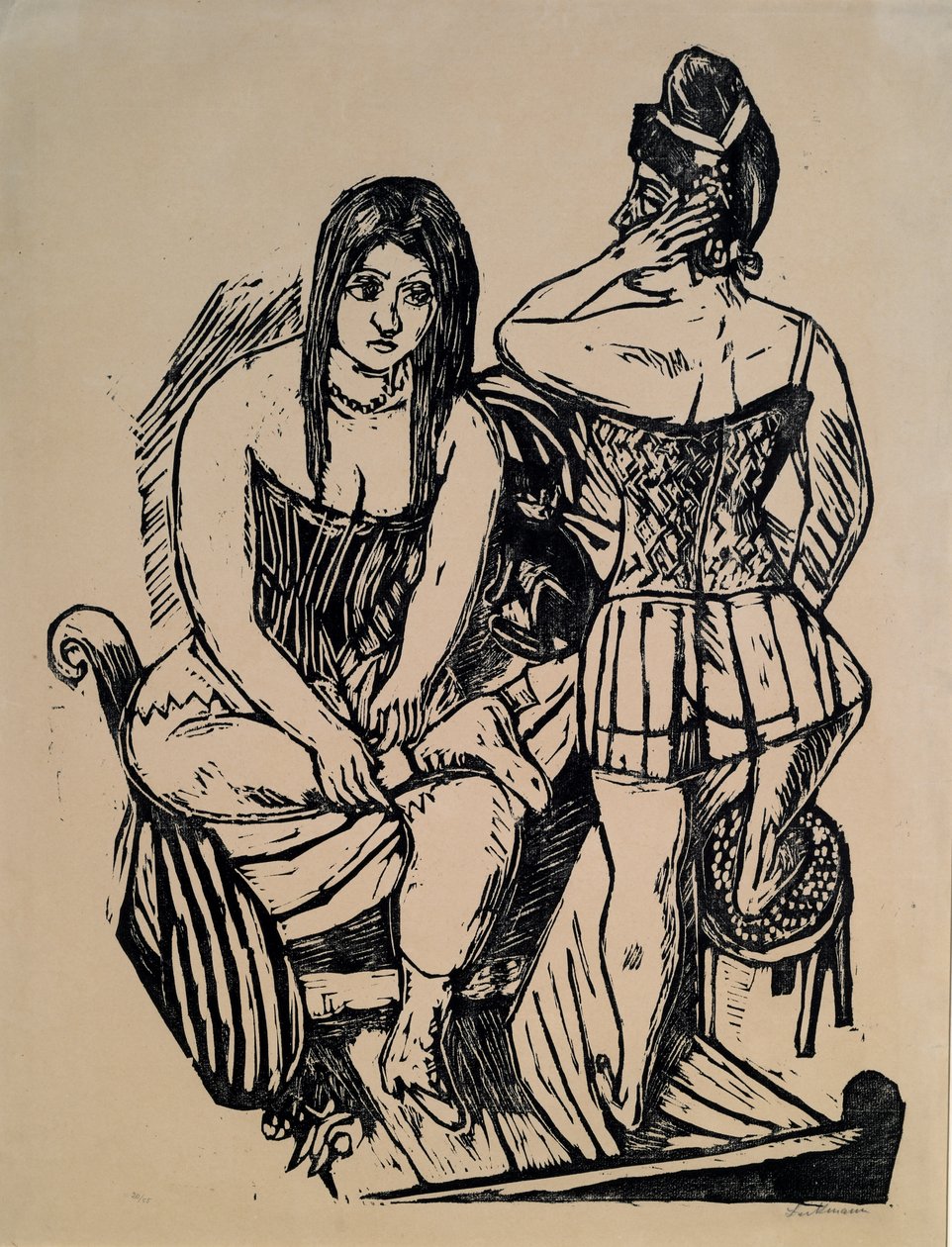 At Toilette by Max Beckmann