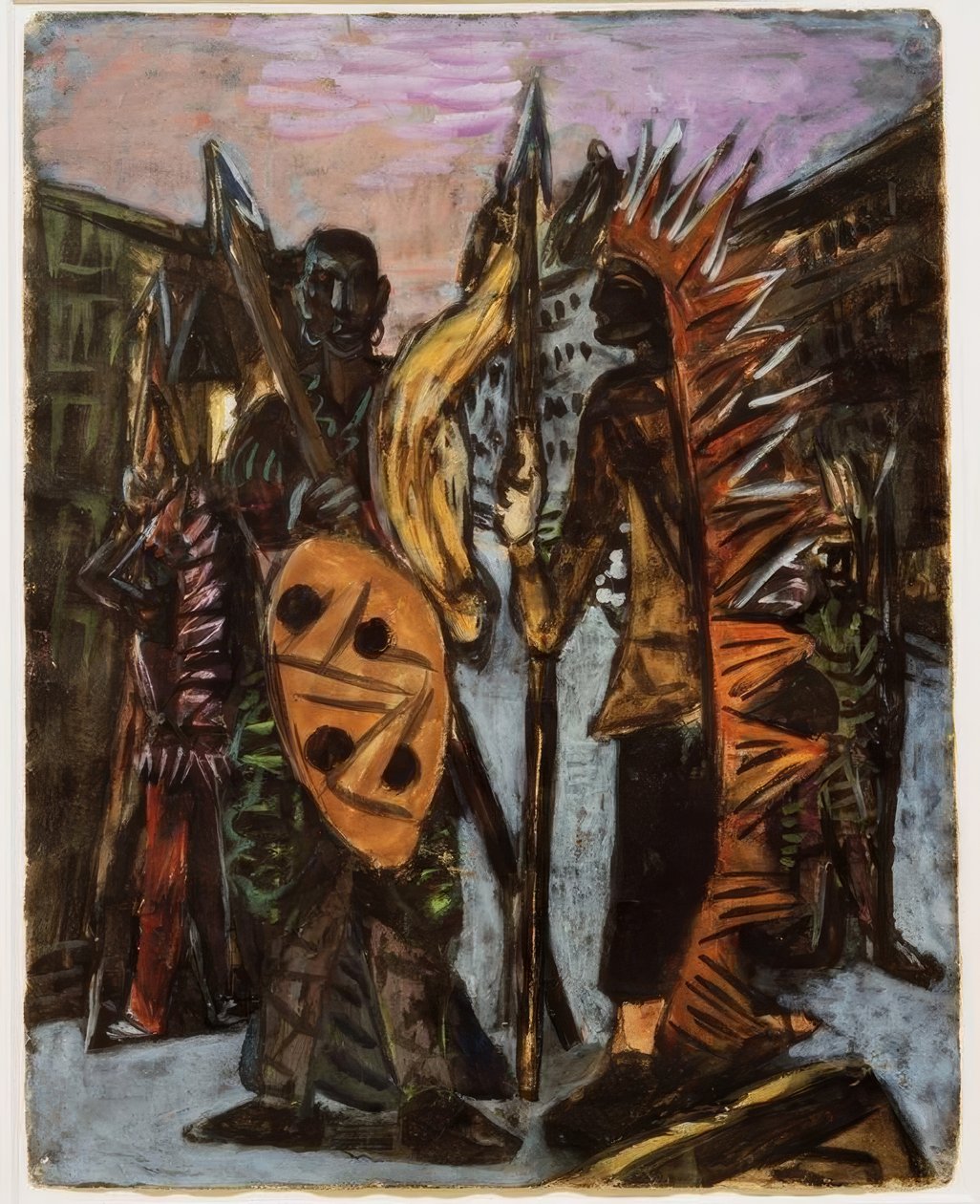 Boys Playing Indian by Max Beckmann
