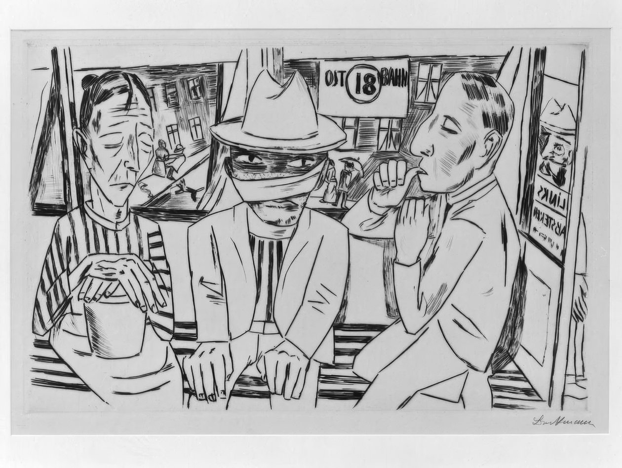 In the Tram by Max Beckmann