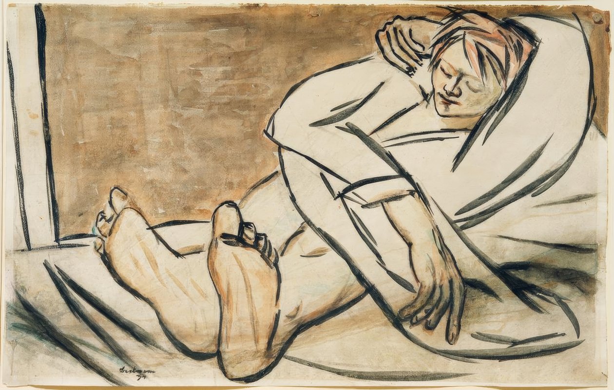 Peter, Lying Down by Max Beckmann
