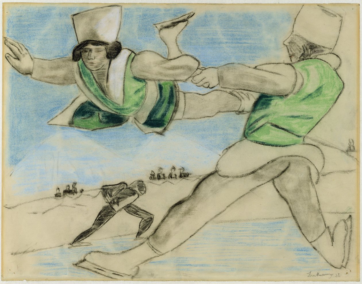 Skaters in Davos by Max Beckmann