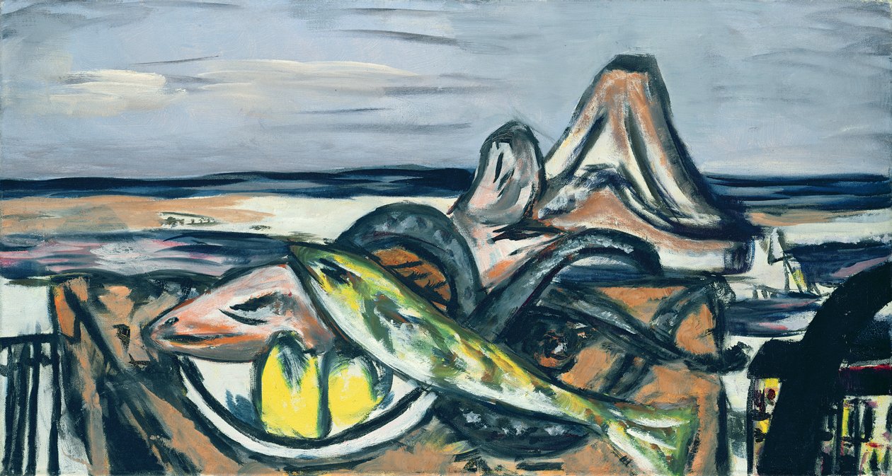 Still-Life with Fish by Max Beckmann