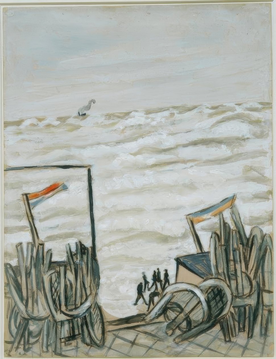 Beach at High Tide by Max Beckmann