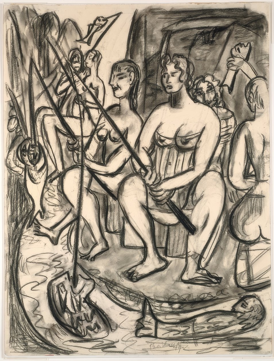 Women Fishing by Max Beckmann