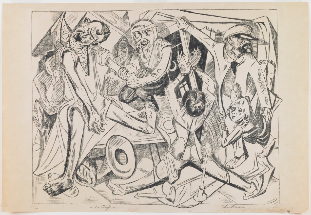 Plate 7: Night by Max Beckmann