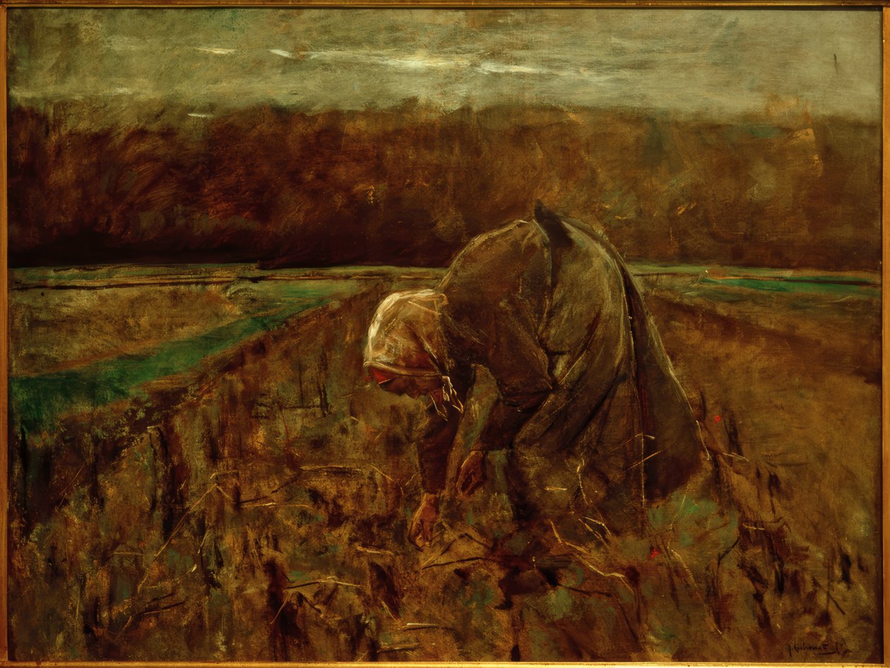 Potato Gatherer by Max Liebermann