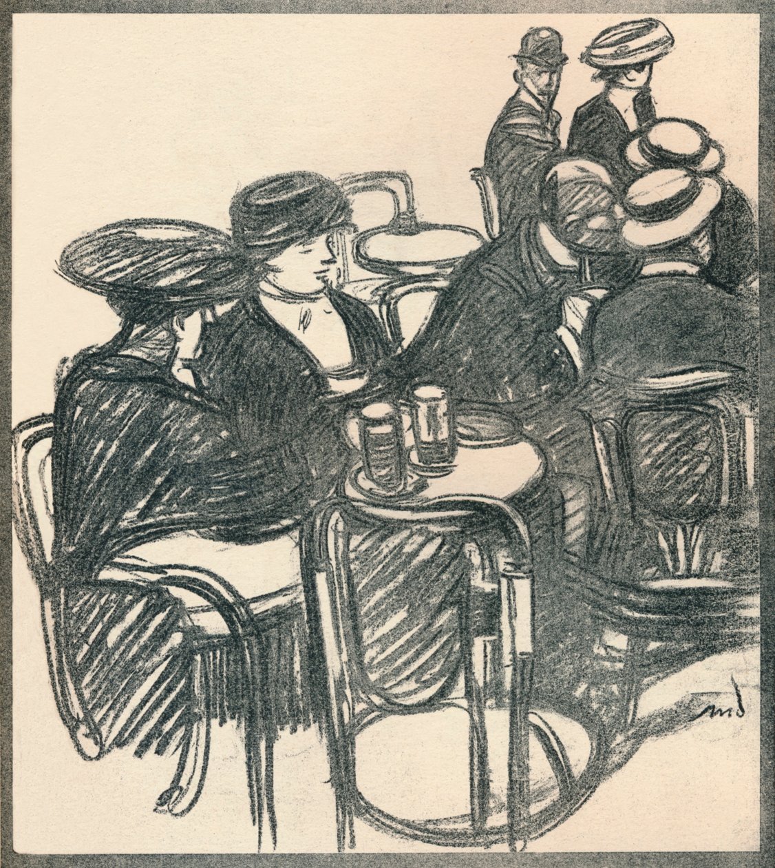 Terrace of Café, c1920, 1923 by Maxime Pierre Jules Dethomas