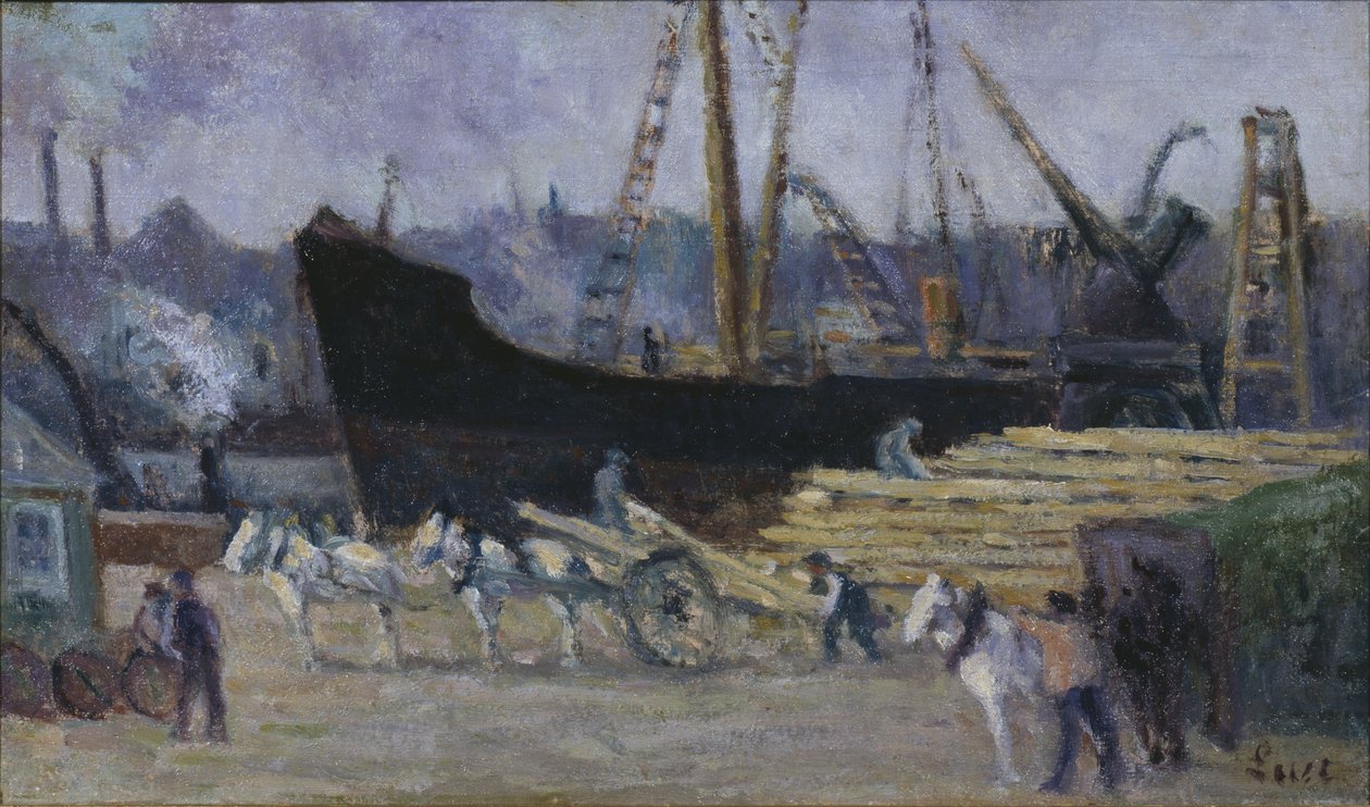 Dock at Rouen by Maximilien Luce