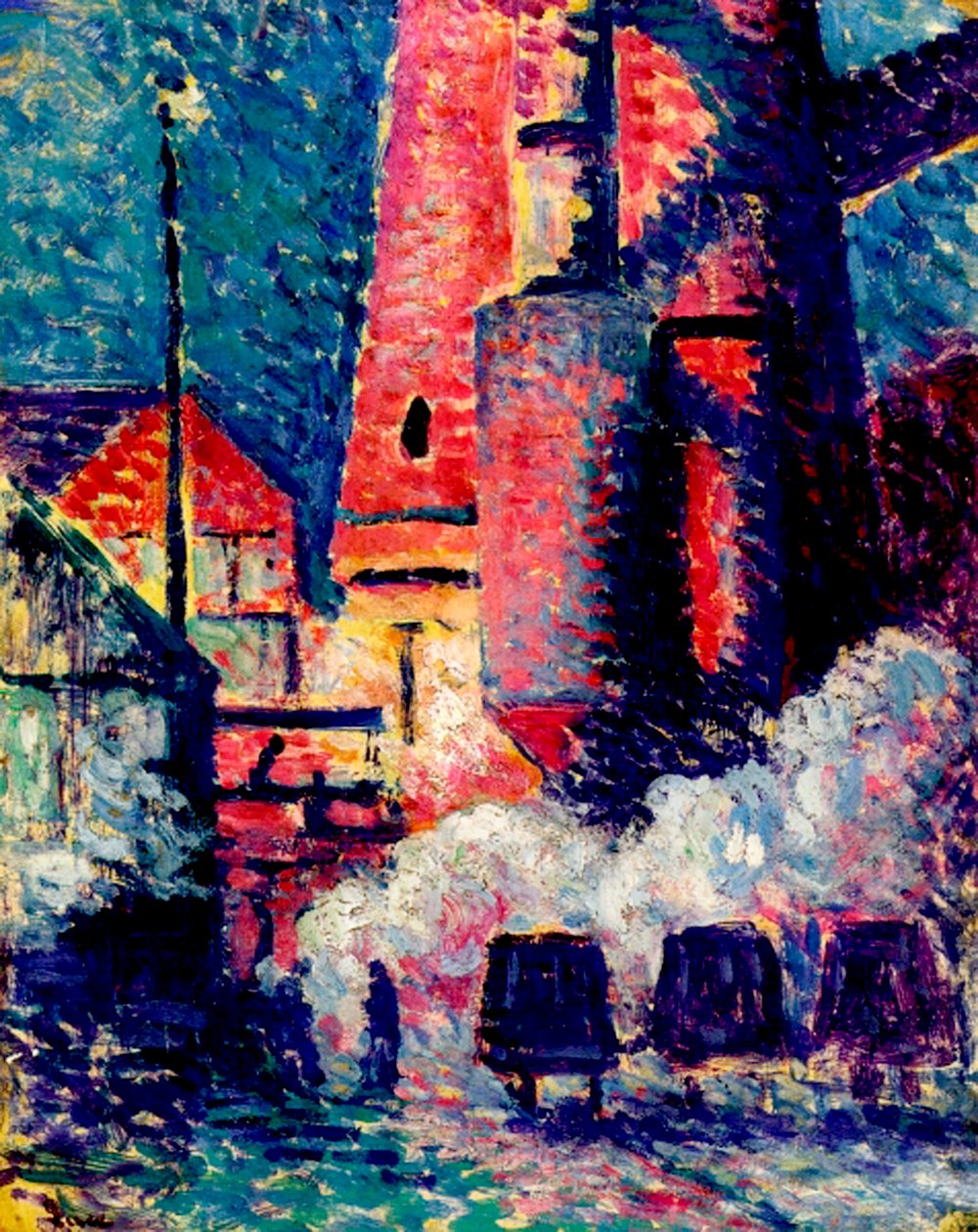 Tall Furnaces by Maximilien Luce