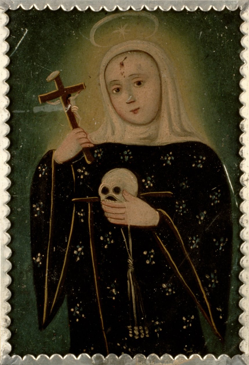 Saint Rita of Cascia by Mexican School