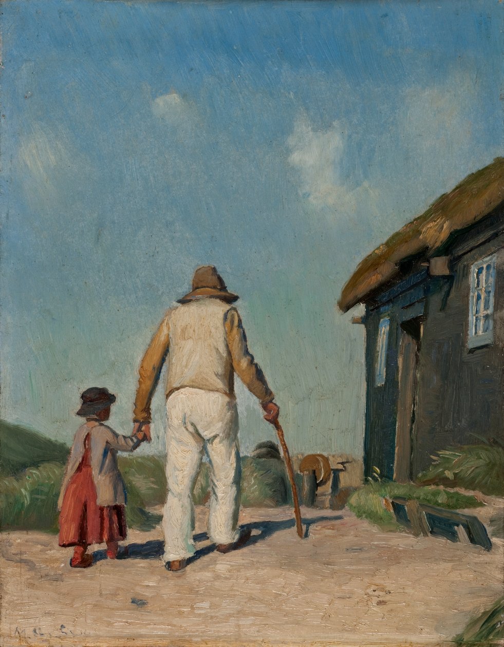 Blind Christian, study by Michael Peter Ancher