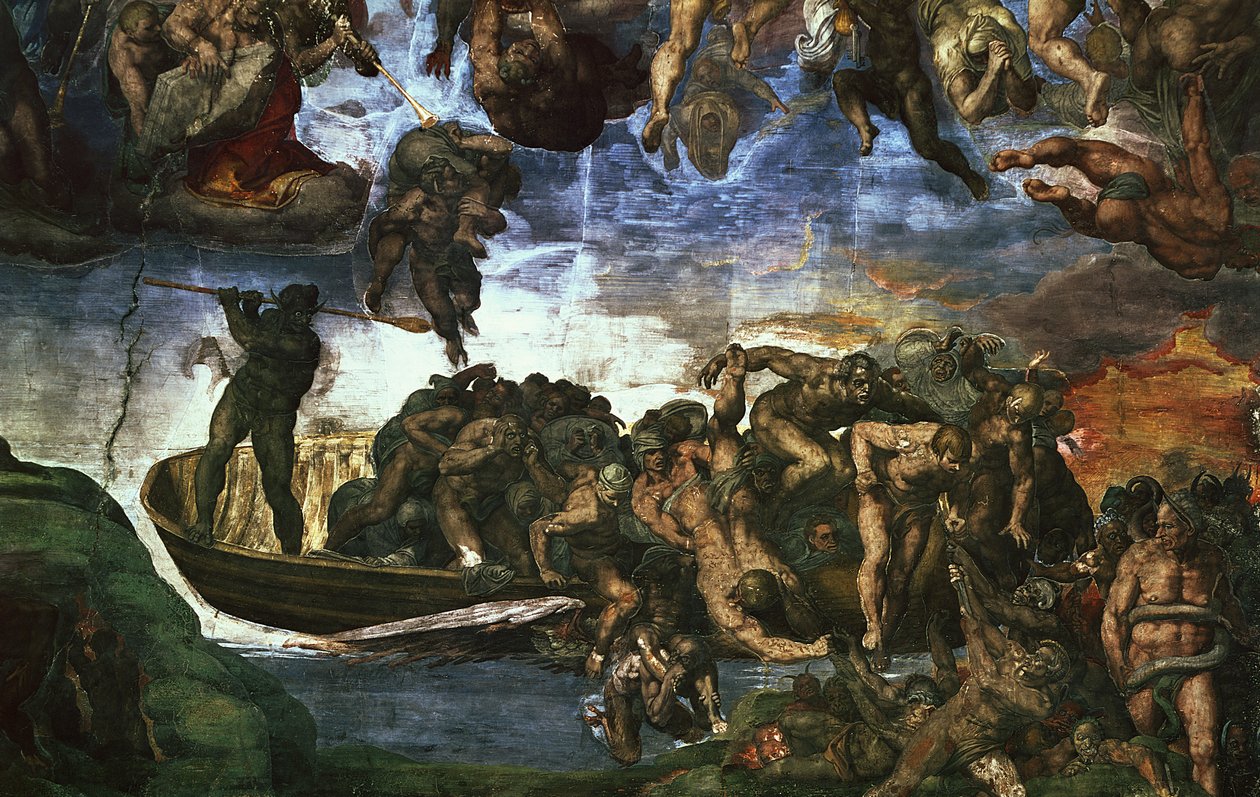 Last Judgement (detail) by Michelangelo Buonarroti