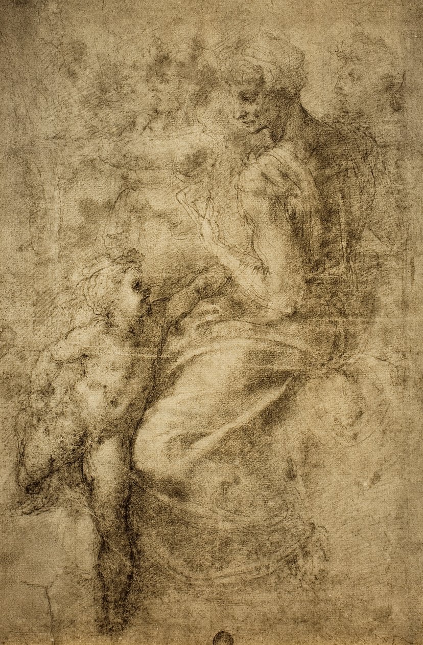 Study for a Sibyl of the Sistine Chapel by Michelangelo Buonarroti