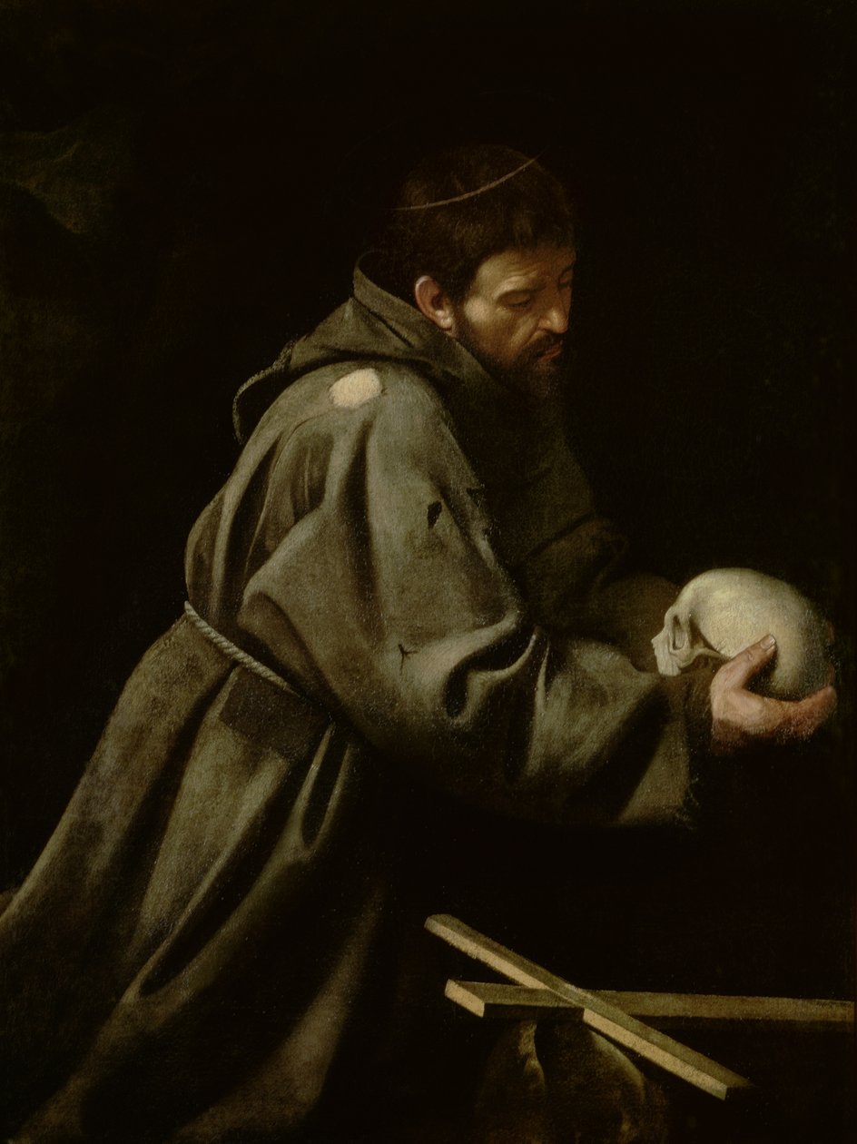 Saint Francis in Meditation by Michelangelo Merisi Caravaggio