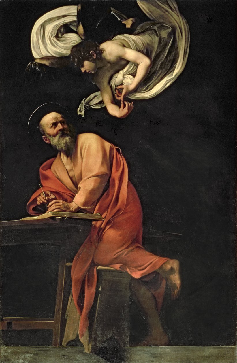 St. Matthew and the Angel by Michelangelo Merisi Caravaggio