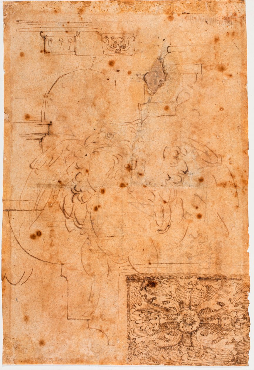 Aquila Sketches and Studies of Architectural Elements by Michelangelo Buonarroti