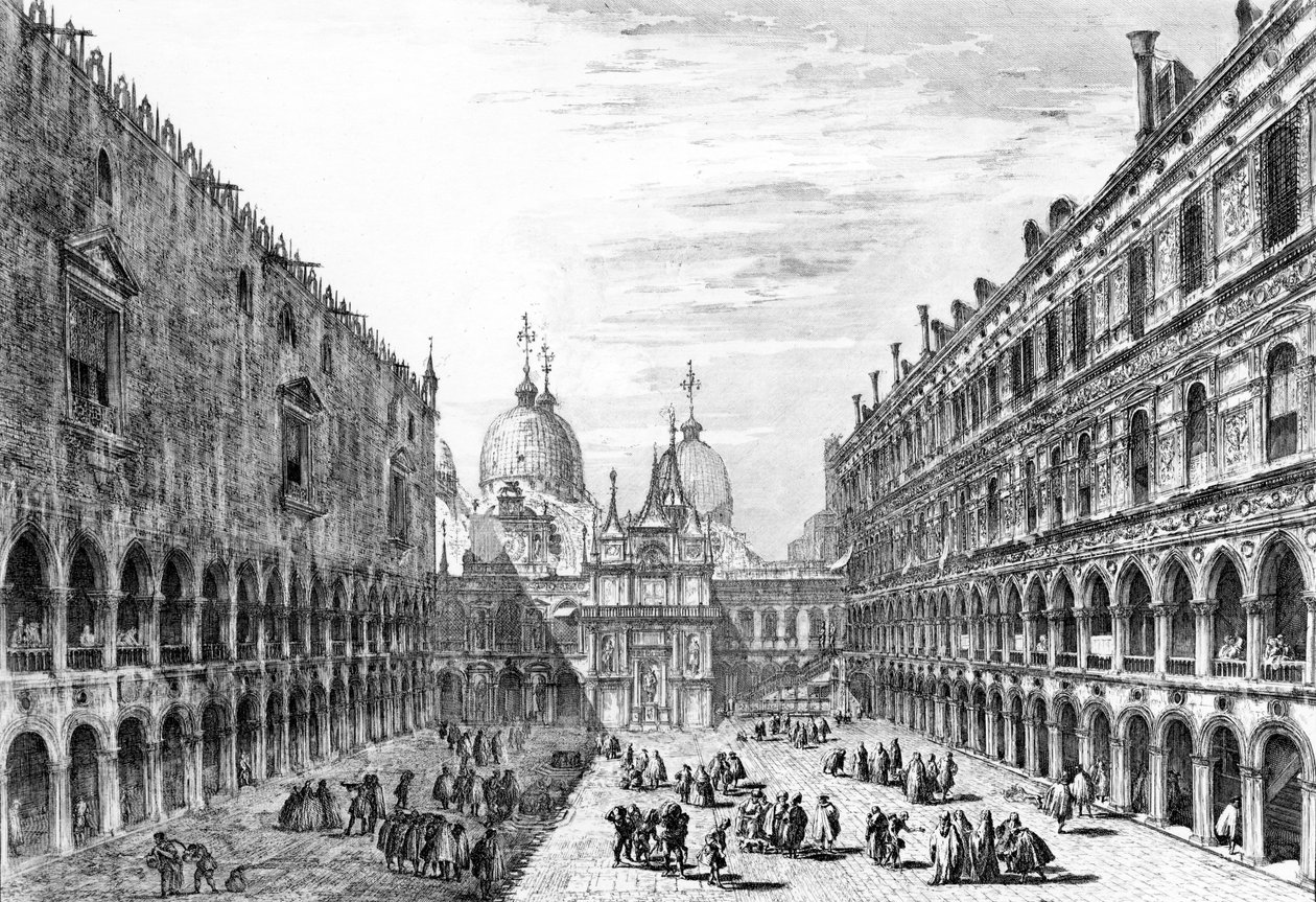 View of San Marco, Venice from the courtyard of the Palazzo Ducale, 1741 by Michele Marieschi