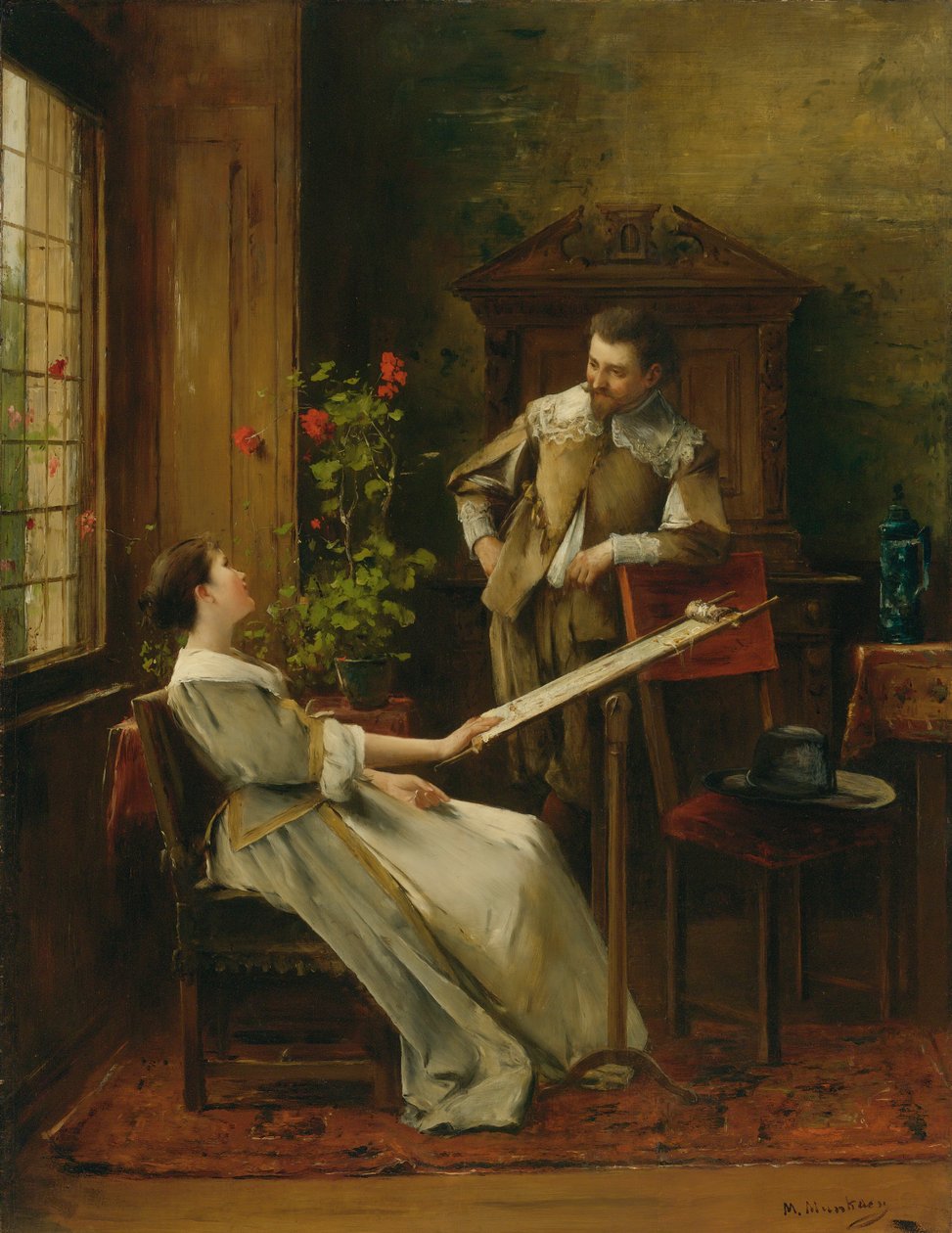 Flirt by Mihály Munkácsy