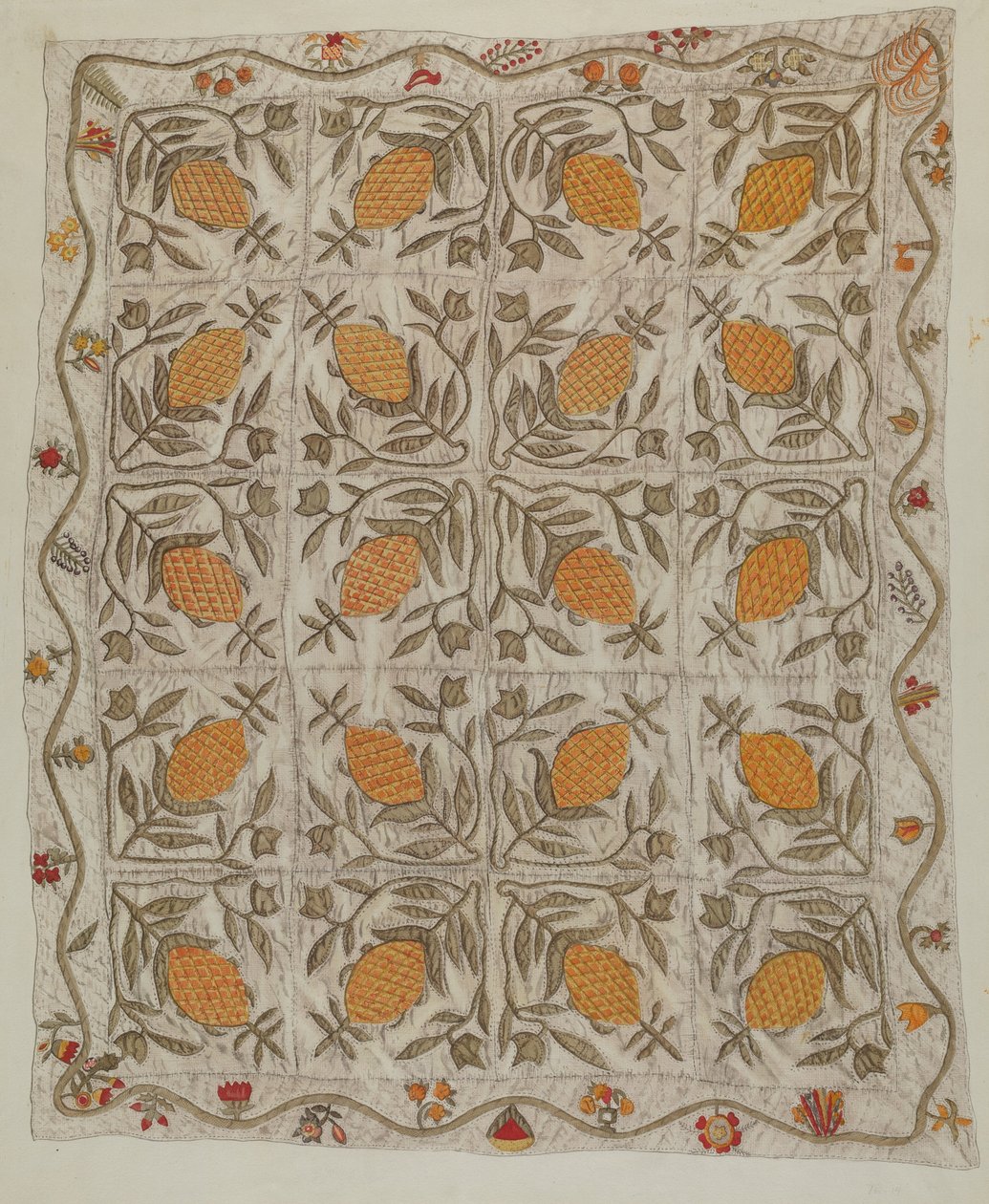 Pineapple Quilt by Mildred E. Bent