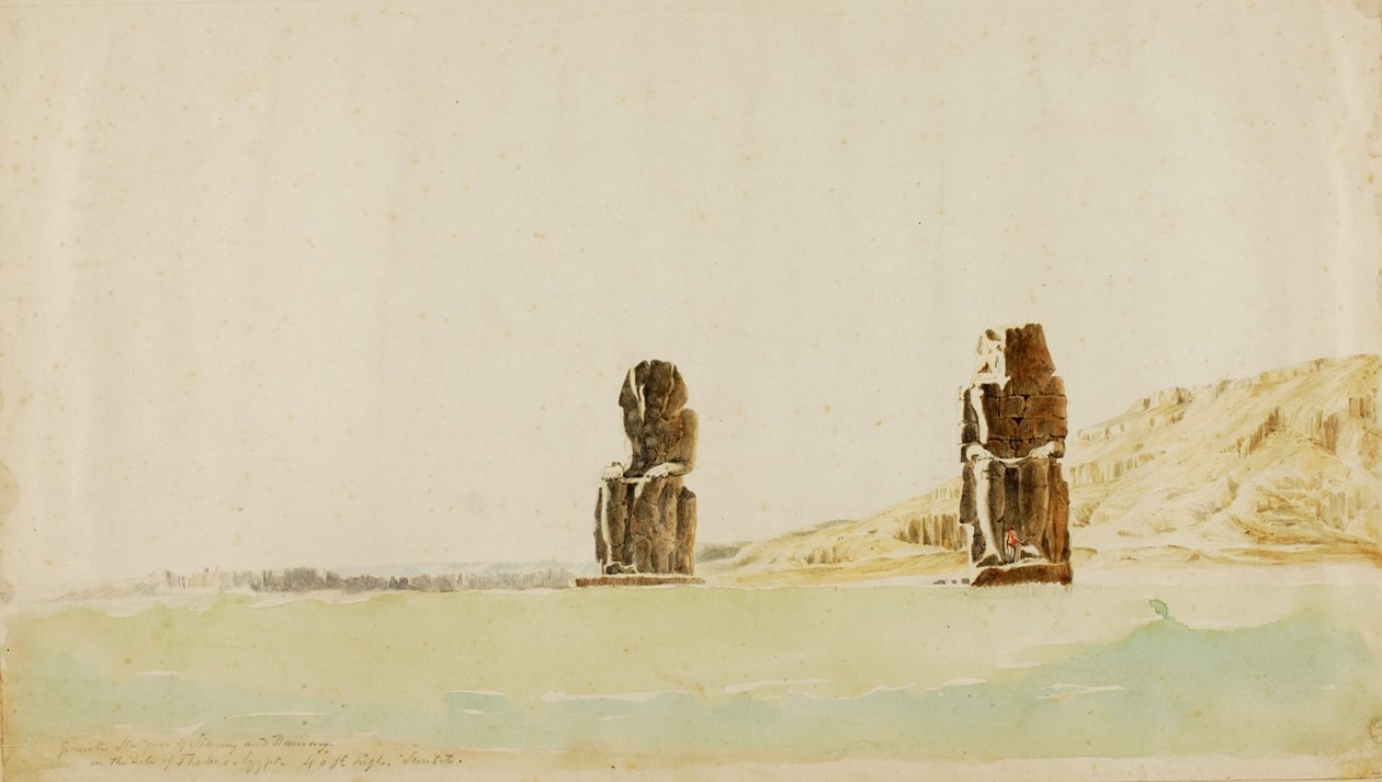 Statues at Memnon, Thebes by Miner Kilbourne Kellogg