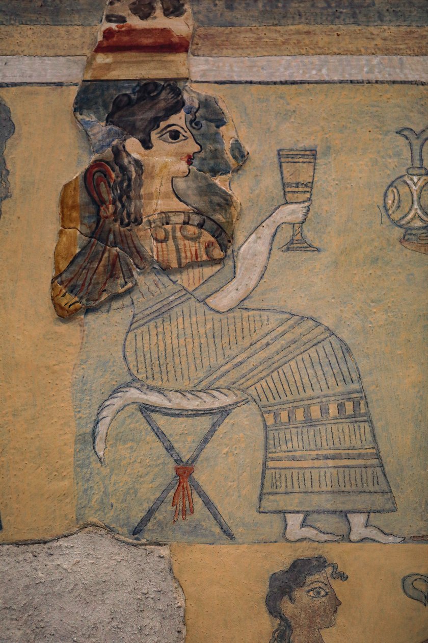 Camp-Stool Fresco by Minoan